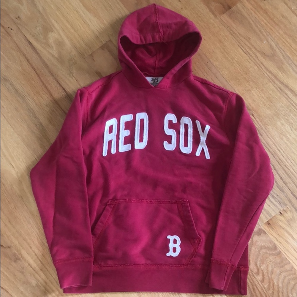 Red Sox Hoodie - distresses with front pocket